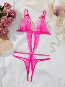 SpicyHot 1pc Women Lace Sexy Lingerie Bodysuit For Going Out